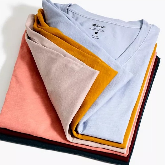 Madewell t-shirts black gray orange white green v-neck quality Nordstrom rack M - Picture 6 of 9